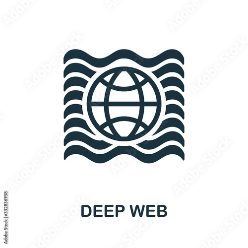 Deep Web icon from banned internet collection. Simple line Deep Web icon for templates, web design and infographics