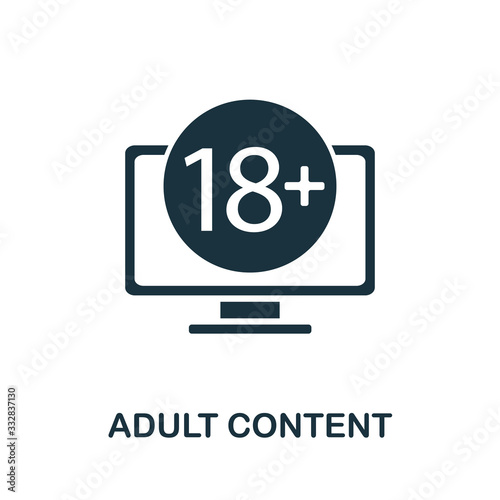 Adult Content icon from banned internet collection. Simple line Adult Content icon for templates, web design and infographics