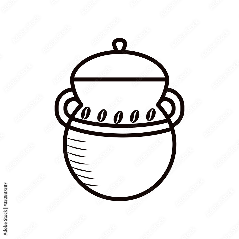 Isolated sugar jar line style icon vector design
