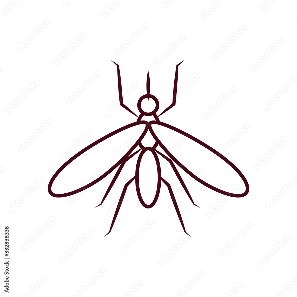 mosquito icon, line style mosquito icon, line style
