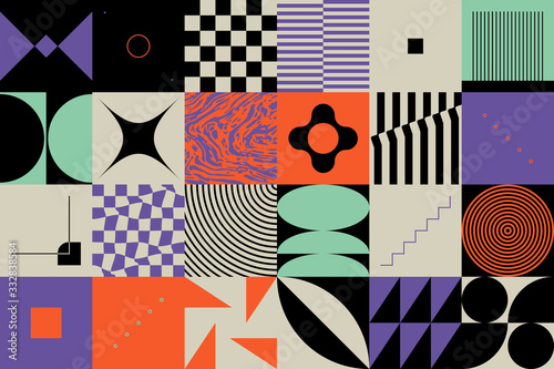 Bauhaus Abstract Vector Composition Design