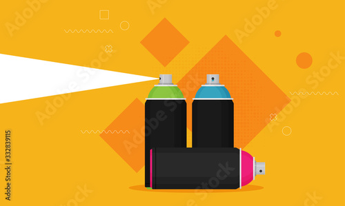 Spray Paint Can flat vector illustration