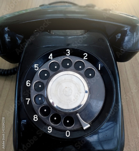 Old black telephone, Retro, vintage telephone