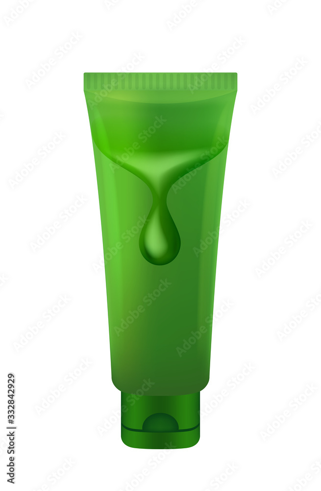 green plastic tube with water droplet for cosmetic design, template cosmetic tube isolated on white, mock-up green tube blank, empty tube for cosmetic brand, illustration lotion or cream product foam green plastic tube with water droplet for cosmetic design, template cosmetic tube isolated on white, mock-up green tube blank, empty tube for cosmetic brand, illustration lotion or cream product foam