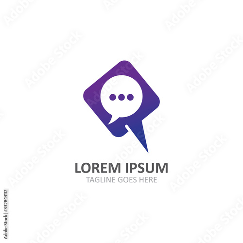 Free Download Speech bubble logo symbol communication creative template design - GFXLoad