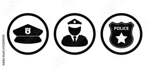 police icon on white background