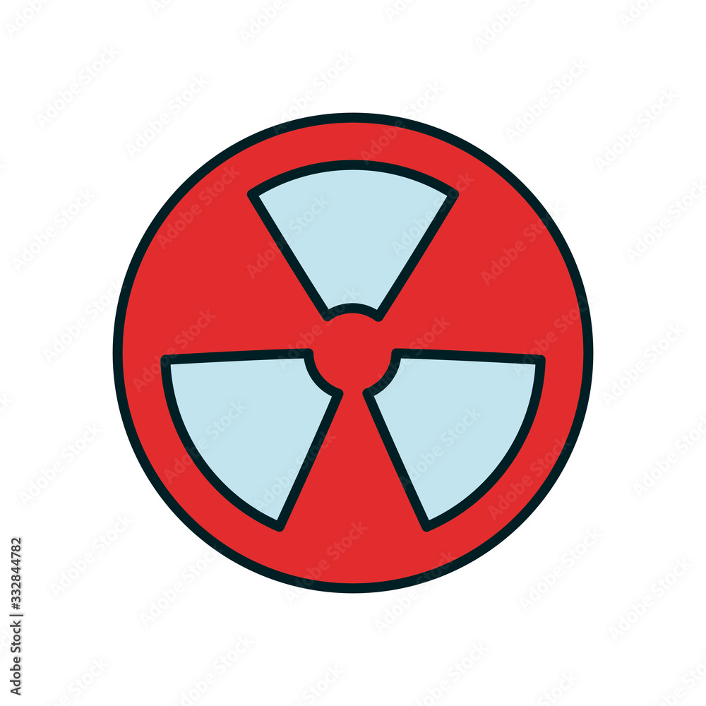 Isolated biohazard line and fill style icon vector design Isolated biohazard line and fill style icon vector design