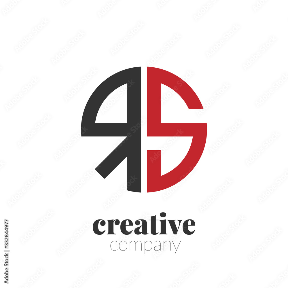 Initial Letter rs Creative Elegant Circle Logo. Circle Logo Template ...