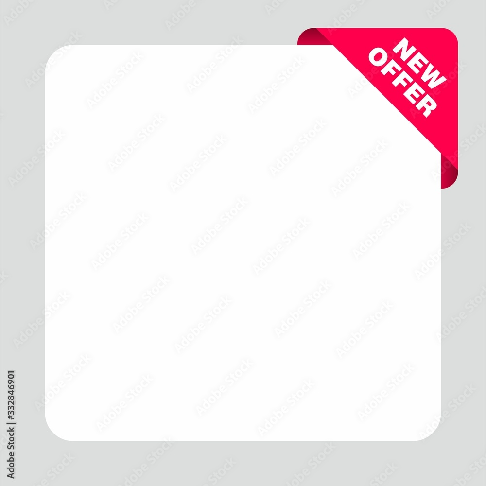 Simple Clean Pink New Offer Corner Sign Shape Banner Design, Discount Banner Template Vector for advertising, social media, web banner Simple Clean Pink New Offer Corner Sign Shape Banner Design, Discount Banner Template Vector for advertising, social media, web banner