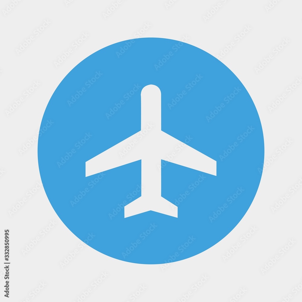 airplane icon vector illustration and symbol for website and graphic design
