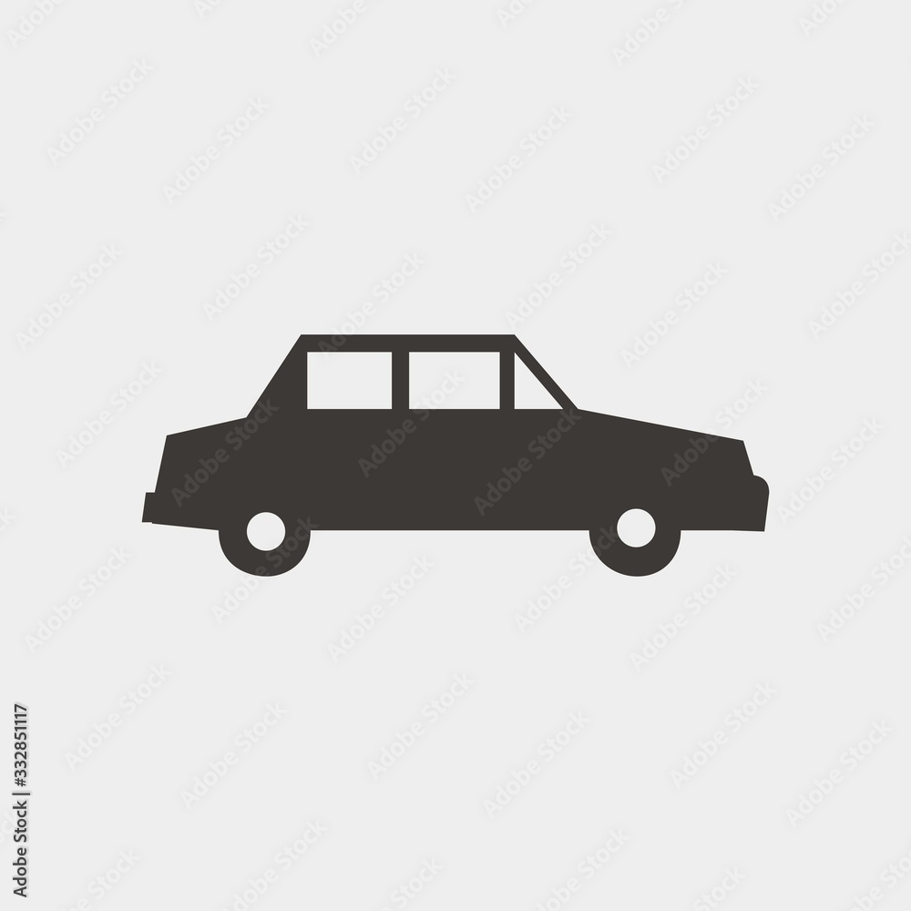car sedan icon vector illustration and symbol for website and graphic design