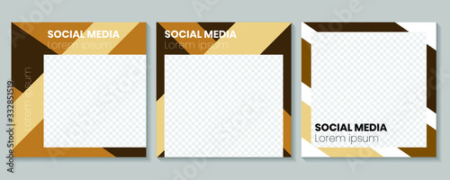 square banner with simple corporate posts, Easy Use in banners, promotion designs, branding company, bloggers, designers, shop owners, entrepreneurs and businesses. Social media post template. Vector