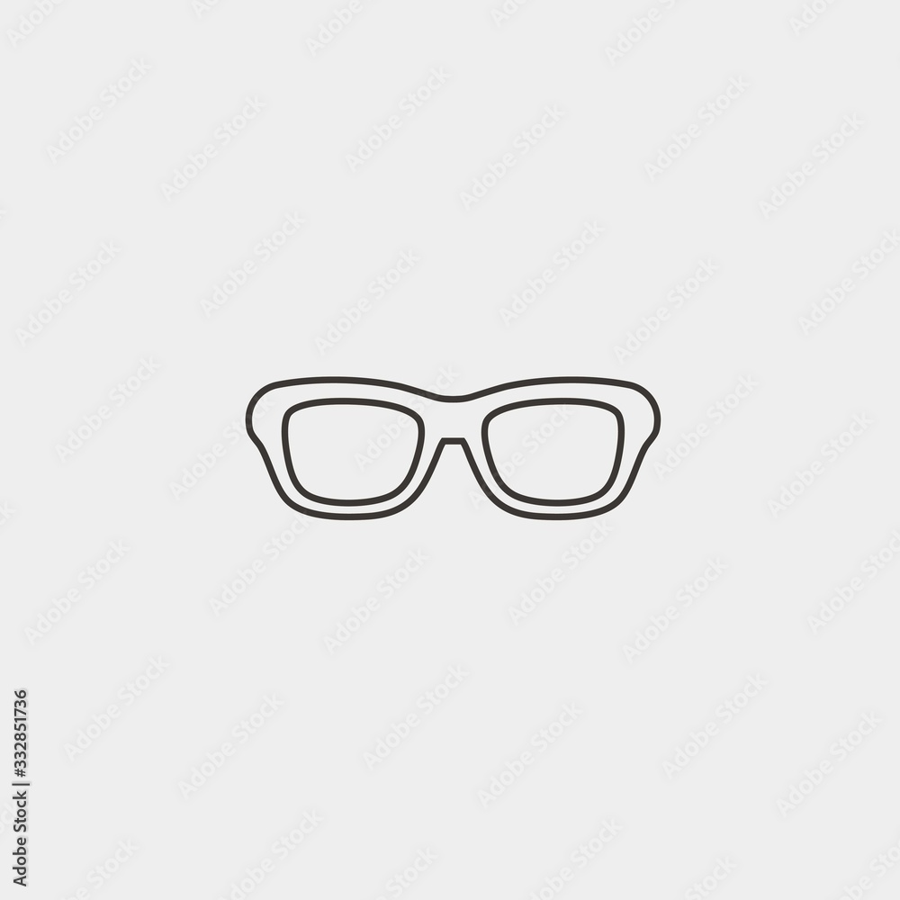 eye glasses contact lenses icon vector illustration and symbol for website and graphic design