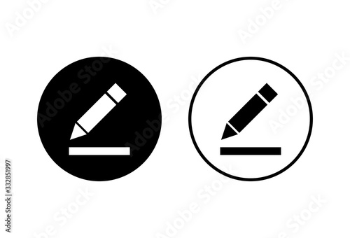 Edit icons set on white background. Pencil icon. sign up Icon vector