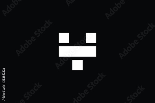 Minimal elegant monogram art logo. Outstanding professional trendy awesome artistic Y YT TY initial based Alphabet icon logo. Premium Business logo White color on black background