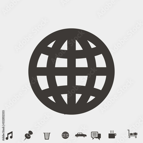 global world icon vector illustration and symbol for website and graphic design
