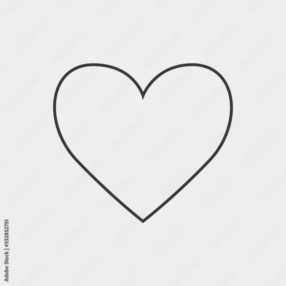 heart love icon vector illustration and symbol for website and graphic design