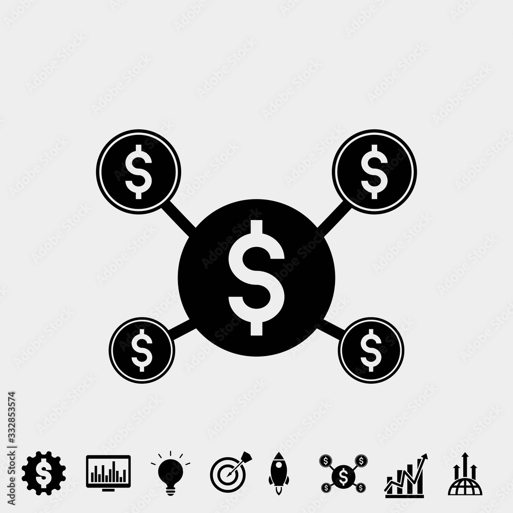 money distribution icon vector illustration and symbol for website and graphic design money distribution icon vector illustration and symbol for website and graphic design