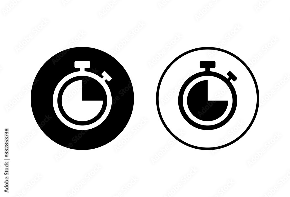 Clock icons set on white background. Time icon vector. Clock vector icon Clock icons set on white background. Time icon vector. Clock vector icon