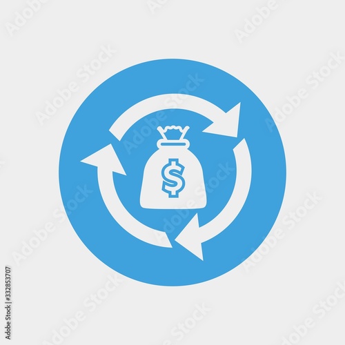 money rotation icon vector illustration and symbol for website and graphic design