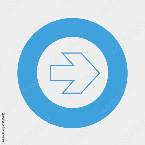 Free Download right arrow icon vector illustration and symbol for website and graphic design - GFXLoad