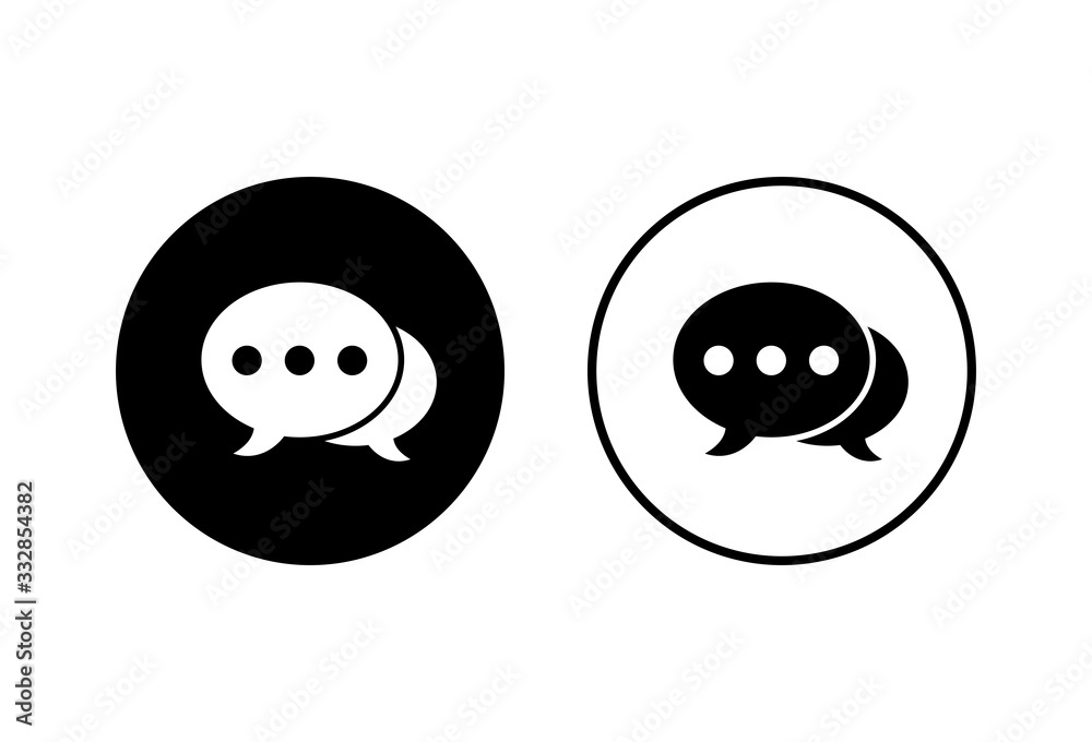Chat icons set on white background. Chat vector icon. Speech bubble Chat icons set on white background. Chat vector icon. Speech bubble