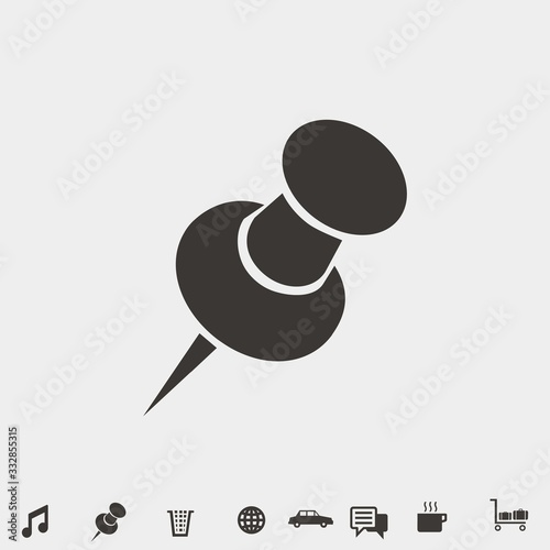 thumb pin board icon vector illustration and symbol for website and graphic design