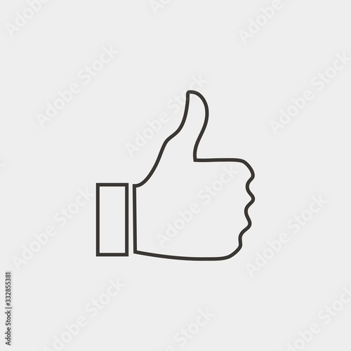 thumbs up icon vector illustration and symbol for website and graphic design