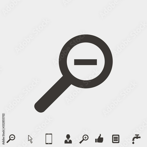zoom out resize icon vector illustration and symbol for website and graphic design photo