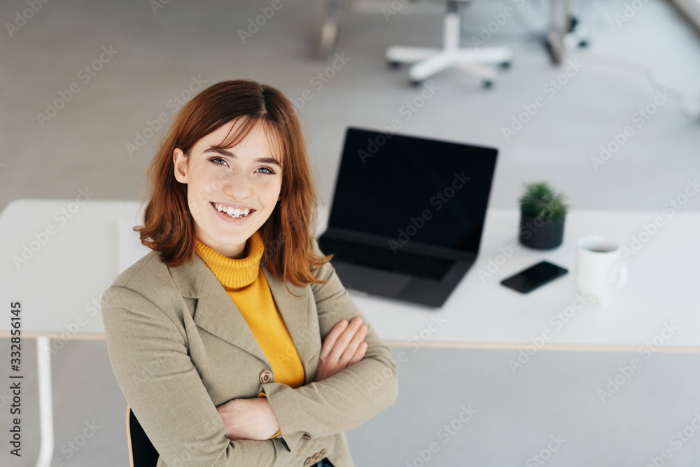 Sincere confident smart young businesswoman Sincere confident smart young businesswoman