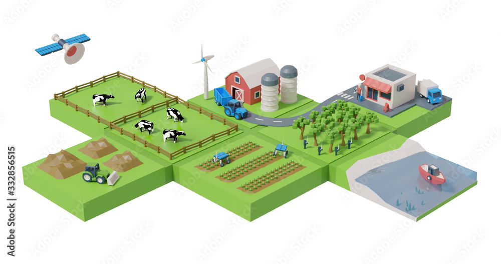 Sustainable Farming Scene Sustainable Farming Scene