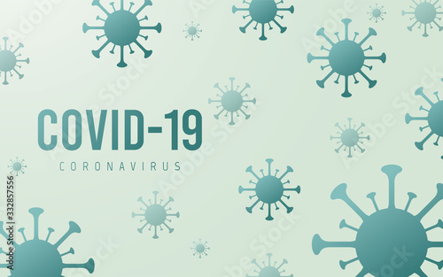 Coronavirus background (2019-nCoV) Wuhan Virus Disease. COVID-19. Flat Design. Vector Illustration 