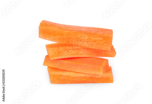 carrot sticks isolated on white background