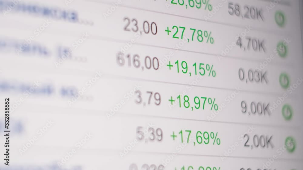 Stock market crash, figures changing on ticker display, global economic crisis. Stock market crash, figures changing on ticker display, global economic crisis.