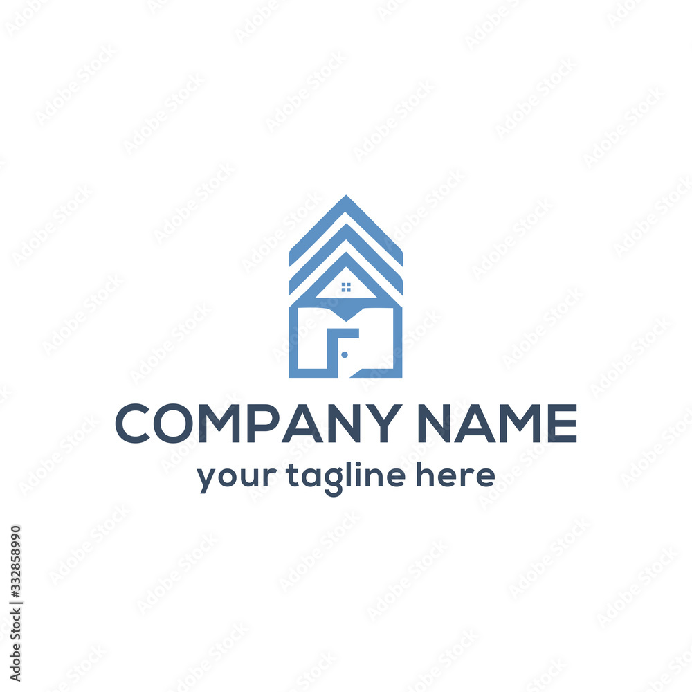 logo design letter M shapes the house. logo vector logo design letter M shapes the house. logo vector