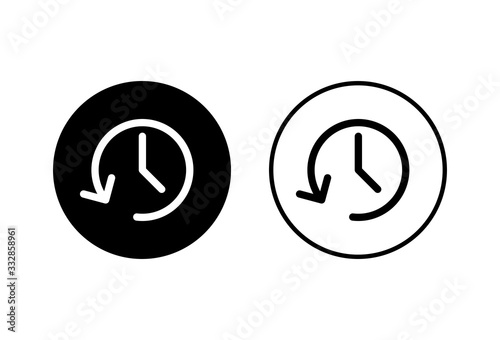 History icons set on white background. History vector icon