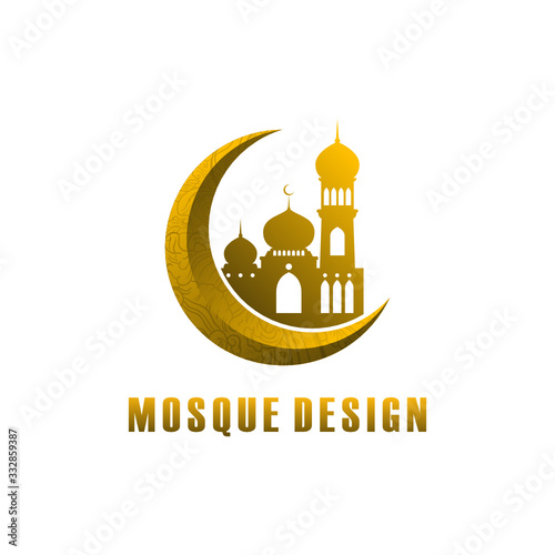 Mosque logo icon design vector. simple icon mosque