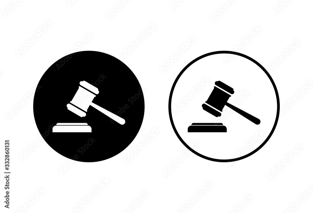 Gavel icons set on white background. Hammer icon vector. Judge Gavel Auction Icon Vector. Bid Gavel icons set on white background. Hammer icon vector. Judge Gavel Auction Icon Vector. Bid