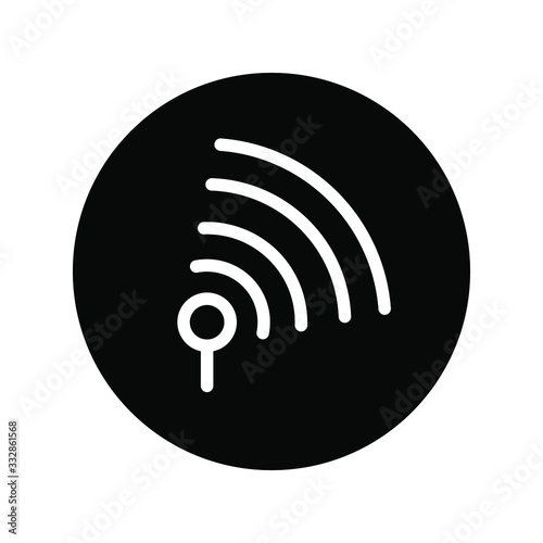 Signal icon , data celuler , concept design logo template emblem isolated illustration , network business connection wireless , outline solid background white photo