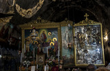 Jerusalem, Israel, January 30, 2020: Interior fragment of the Church of the Sepulcher of Saint Mary at the foot of the Mount of Olives in Jerusalem