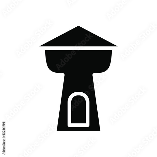 Tower icon vector , antena connection , best template logo emblem isolated illustration , outline solid background white
