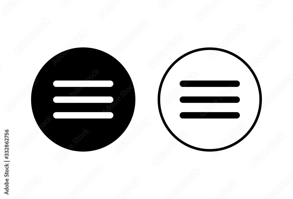 Menu Icons set on white background. web menu icon Menu Icons set on white background. web menu icon