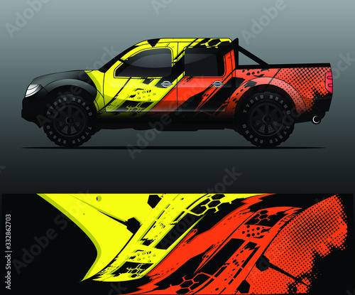 truck decal graphic wrap vector  abstract background