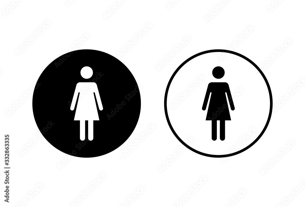 Woman icon vector. Toilet sign. Woman restroom sign vector. Female icon Woman icon vector. Toilet sign. Woman restroom sign vector. Female icon