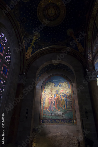 Fotografie, Obraz Jerusalem, Israel, January 29, 2020: Interior of the Church of All Nations also known as the Basilica of the Agony