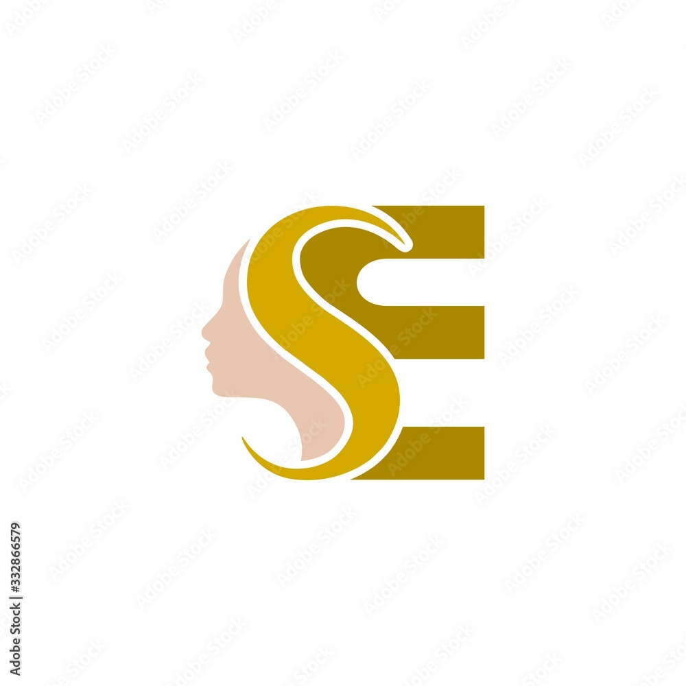 Initial Letter SE Logo Design Isolated On White Background Initial Letter SE Logo Design Isolated On White Background