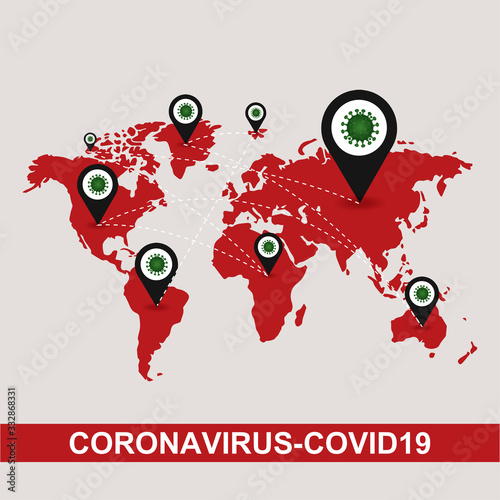 Coronavirus or Covid-19 Report Worldwide Illustration vector