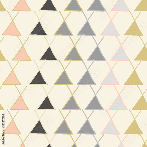 Vector colorful tipi repeat pattern print background design