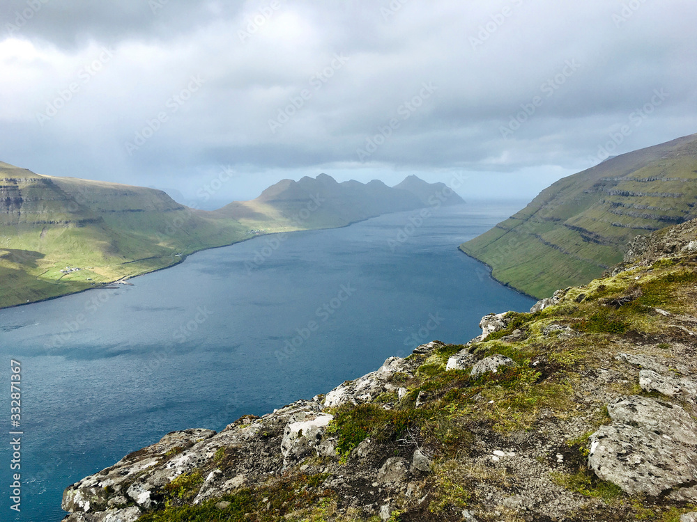 Faroe Islands Mounatin Chain in the ocean - Landscape Photography