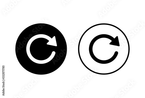 Refresh icons set on white background. Reload icon vector. Update icon. convert icon